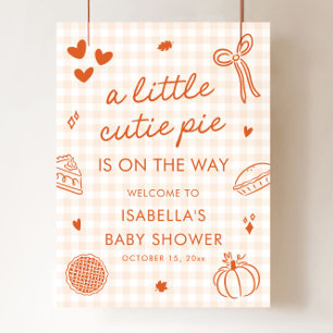 Herfst een beetje Cutie Pie Baby shower welkomstbo Poster