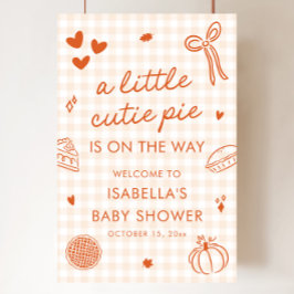 Herfst een beetje Cutie Pie Baby shower welkomstbo Poster