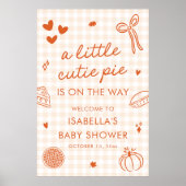 Herfst een beetje Cutie Pie Baby shower welkomstbo Poster (Voorkant)