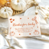 Herfst een beetje pompoen Baby shower boeken voor Informatiekaartje