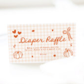 Herfst Een beetje pompoen Baby shower luier Raffle Informatiekaartje