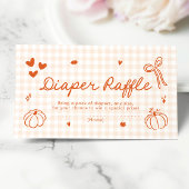 Herfst Een beetje pompoen Baby shower luier Raffle Informatiekaartje