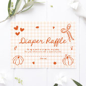 Herfst Een beetje pompoen Baby shower luier Raffle Informatiekaartje