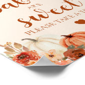 Herfst Een beetje pompoen baby's zijn zoet Baby sh Poster (Hoek)