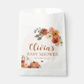 Herfst een beetje pompoen herfst bloemig Baby show Bedankzakje (Voorkant)