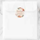 Herfst een beetje pompoen herfst bloemig Baby show Ronde Sticker (Tas)