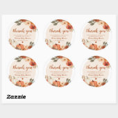 Herfst een beetje pompoen herfst bloemig Baby show Ronde Sticker (Vel)