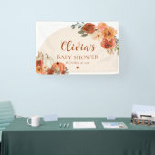 Herfst een beetje pompoen herfst bloemig Baby show Spandoek (Beurs)