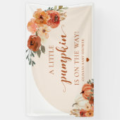 Herfst een beetje pompoen herfst bloemig Baby show Spandoek (Verticaal)