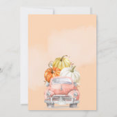 Herfst een beetje pompoen truck Herfst Baby shower Kaart (Achterkant)