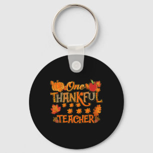 Herfst Een Dankbare Leraar Thanksgiving Sleutelhanger