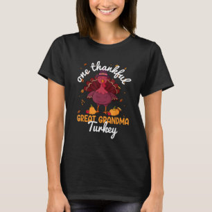 Herfst een dankbare overgrootmoeder Turkije famili T-shirt