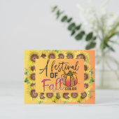 Herfst een feest van kleur herfst Thanksgiving Briefkaart (Staand voorkant)