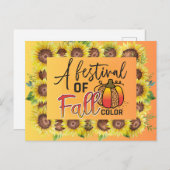 Herfst een feest van kleur herfst Thanksgiving Briefkaart (Voorkant / Achterkant)