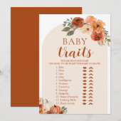 Herfst Een Kleine Pompoen Baby shower Baby Traits  Kaart (Voorkant / Achterkant)