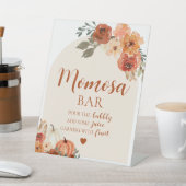 Herfst Een Kleine Pompoen Baby shower Momosa Bar T Reclamebord Met Voetstuk (Insitu)