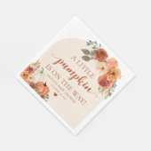 Herfst Een kleine pompoen is op weg Baby shower Servet (Hoek)