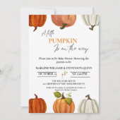 Herfst Een kleine pompoen op de weg baby shower Kaart (Voorkant)