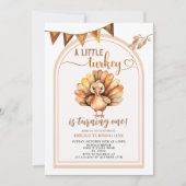 Herfst een kleine Turkije boog draaien een verjaar Kaart (Voorkant)