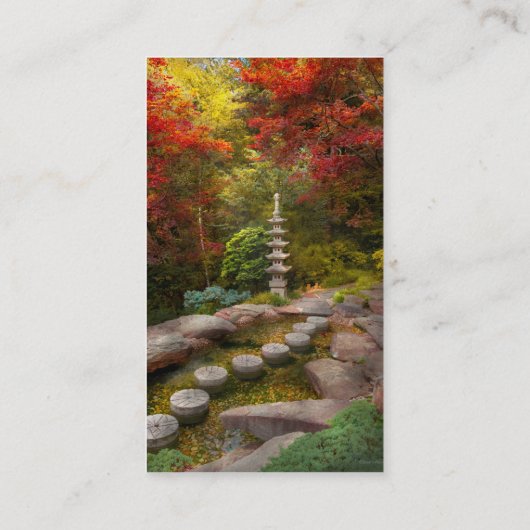 Herfst - een reis begint één stap per keer visitekaartje (Achterkant)