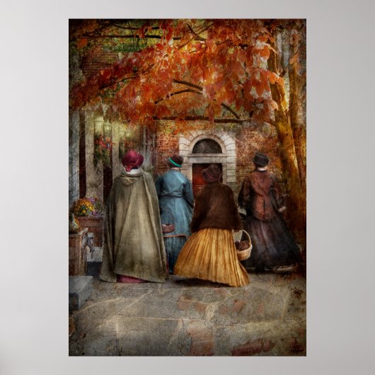 Herfst - Een wandeling door het stadscentrum Poster (Voorkant)