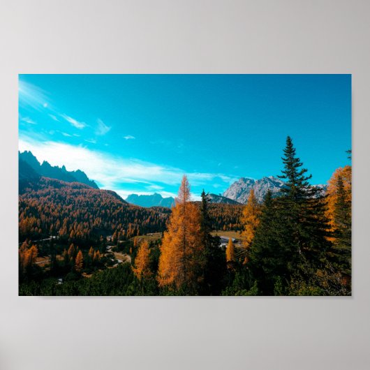Herfst Eenvoudig landschap Foto's Mountain 4.000 Poster (Voorkant)