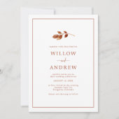 Herfst Eenvoudige huwelijksuitnodiging Kaart (Voorkant)