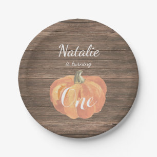 Herfst eerste Birthday-Bord Papieren Bordje