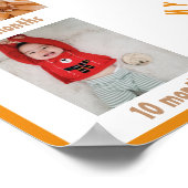 Herfst Eerste Jaar Maandelijkse foto's Verjaardag Poster (Hoek)