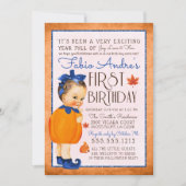  Herfst Eerste Pompoen Verjaardagsjongen Kaart (Voorkant)