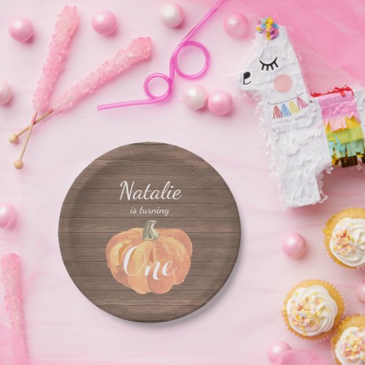 Herfst eerste verjaardag Bord papier (Feest)