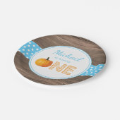 Herfst eerste verjaardag Bord papier van pompoenen (Gekanteld)