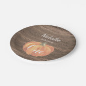 Herfst eerste verjaardag Bord papier van pompoenen (Gekanteld)