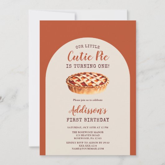 Herfst eerste verjaardag kaart (Voorkant)