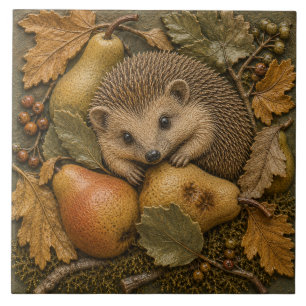 Herfst Egel & Peren Bos Dieren in het wild  Tegeltje