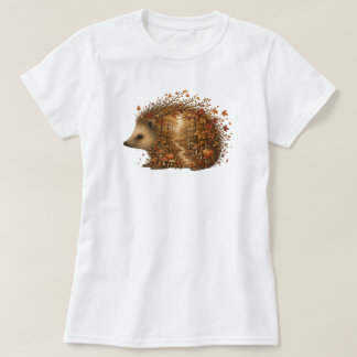 Herfst Egelf Bos Silhouet Kunst T-shirt