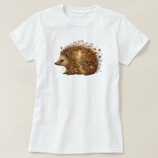 Herfst Egelf Bos Silhouet Kunst T-shirt (Design voorkant)