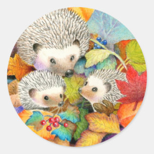 Herfst Egels Stickers