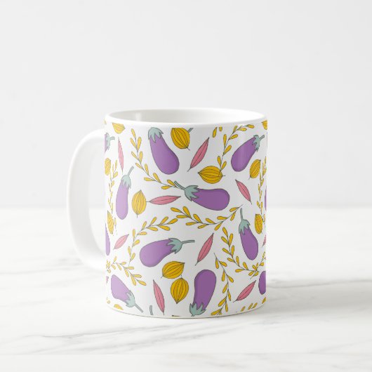 herfst | Eigeel lederen oliefilter Koffiemok (Voorkant links)