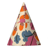 Herfst eik: bladeren en eikels patroon feesthoedjes (Achterkant)