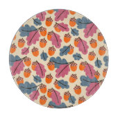 Herfst eik: bladeren en eikels patroon snijplank (Voorkant)