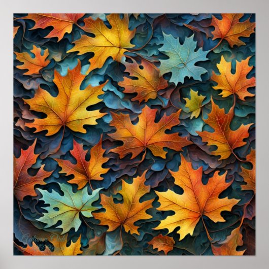 Herfst Eik Poster (Voorkant)