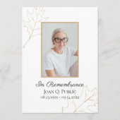 Herfst eik verlaat begrafenisdienst programmakaart (Voorkant)