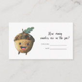 Herfst eikel baby shower - raad hoeveel snoepjes informatiekaartje (Voorkant)