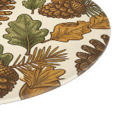 Herfst Eikel Denneappel Eikenblad Patroon Snijplank (Hoek)
