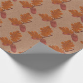 Herfst eikel patroon cadeaupapier (Hoek)