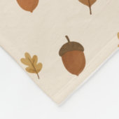 Herfst Eikel Patroon Worpdeken Fleece Deken (Hoek)