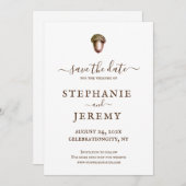 Herfst Eikel Save the Date Uitnodiging (Voorkant / Achterkant)