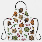 HERFST eikels bladeren pompoenen Schort (Voorkant)