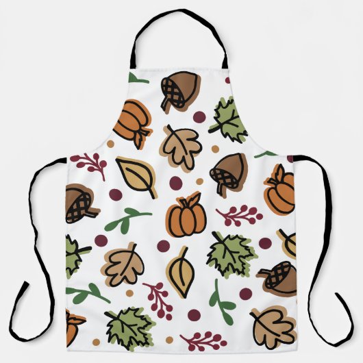 HERFST eikels bladeren pompoenen Schort (Voorkant)